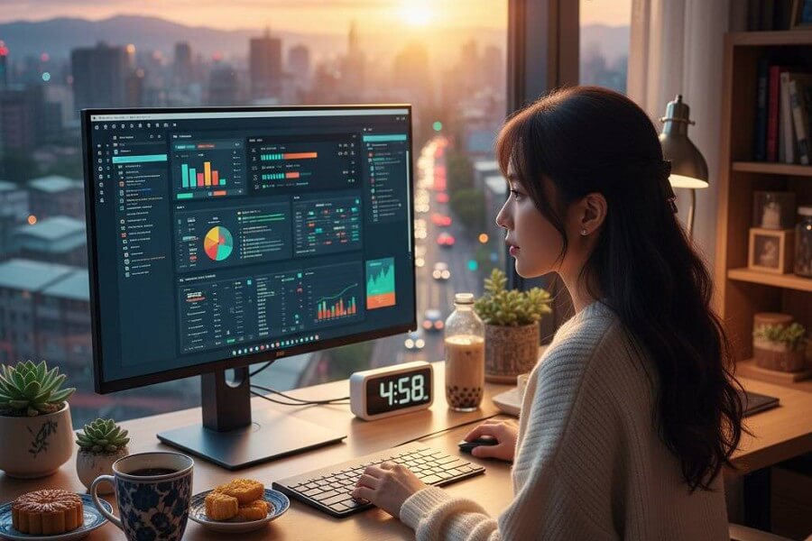 深夜與清晨的光1