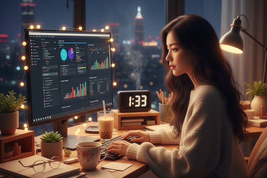 深夜與清晨的光2